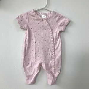 Hanna Andersson pink onesie size 50 (0-3 months)